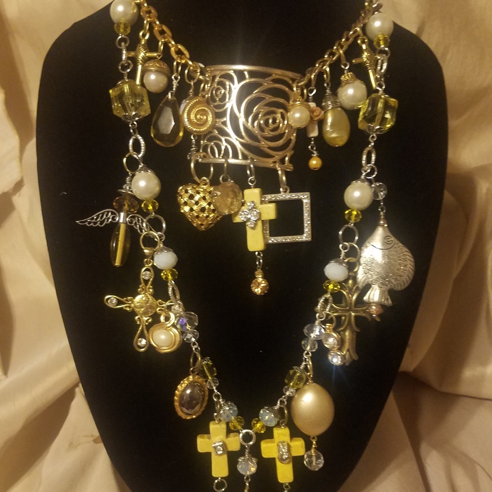YOU ARE MY SUNSHINE Layered Charm Necklace